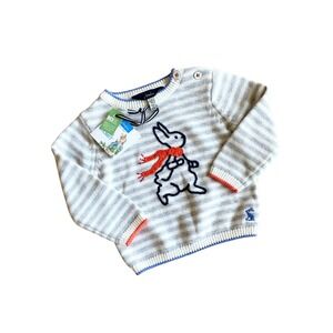 NEW Joules Baby Peter Rabbit Knit Sweater, 100% Cotton - Size 3-6 Months